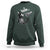Black Cat Halloween Sweatshirt Skeleton Hand Boop - Wonder Print Shop