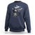 Black Cat Halloween Sweatshirt Skeleton Hand Boop - Wonder Print Shop