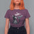 Black Cat Halloween T Shirt For Women Skeleton Hand Boop - Wonder Print Shop