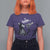 Black Cat Halloween T Shirt For Women Skeleton Hand Boop - Wonder Print Shop