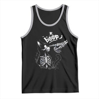 Black Cat Halloween Tank Top Skeleton Hand Boop - Wonder Print Shop