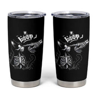 Black Cat Halloween Tumbler Cup Skeleton Hand Boop - Wonder Print Shop