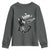 Black Cat Halloween Youth Sweatshirt Skeleton Hand Boop - Wonder Print Shop