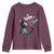 Black Cat Halloween Youth Sweatshirt Skeleton Hand Boop - Wonder Print Shop