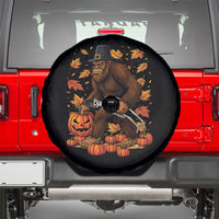 Funny Bigfoot Skeleton Spare Tire Cover Thanksgiving Day Sasquatch Pilgrim - Wonder Print Shop