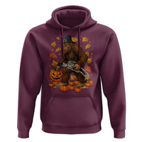 Funny Bigfoot Skeleton Hoodie Thanksgiving Day Sasquatch Pilgrim - Wonder Print Shop