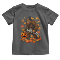 Funny Bigfoot Skeleton Toddler T Shirt Thanksgiving Day Sasquatch Pilgrim - Wonder Print Shop
