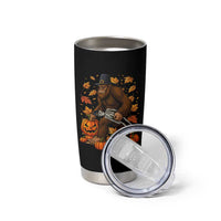 Funny Bigfoot Skeleton Tumbler Cup Thanksgiving Day Sasquatch Pilgrim