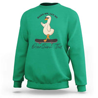 Hang On Let Me Overthinking This Sweatshirt Funny Duck Skateboard Sarcastic Skater - Wonder Print Shop