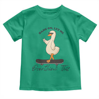 Hang On Let Me Overthinking This Toddler T Shirt Funny Duck Skateboard Sarcastic Skater - Wonder Print Shop