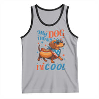 Funny Patriotic Dachshund Tank Top My Dog Thinks I Am Cool USA Dog Lover - Wonder Print Shop