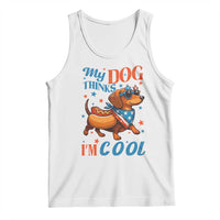 Funny Patriotic Dachshund Tank Top My Dog Thinks I Am Cool USA Dog Lover - Wonder Print Shop