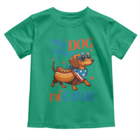 Funny Patriotic Dachshund Toddler T Shirt My Dog Thinks I Am Cool USA Dog Lover - Wonder Print Shop