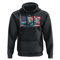 Funny Jesus Shark Hoodie Christian Patriotic American Flag Meme - Wonder Print Shop