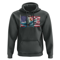 Funny Jesus Shark Hoodie Christian Patriotic American Flag Meme - Wonder Print Shop