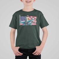 Funny Jesus Shark T Shirt For Kid Christian Patriotic American Flag Meme - Wonder Print Shop