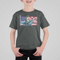 Funny Jesus Shark T Shirt For Kid Christian Patriotic American Flag Meme - Wonder Print Shop