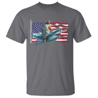 Funny Jesus Shark T Shirt Christian Patriotic American Flag Meme - Wonder Print Shop