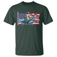 Funny Jesus Shark T Shirt Christian Patriotic American Flag Meme - Wonder Print Shop
