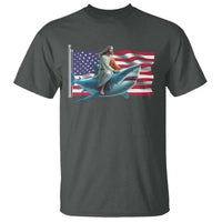 Funny Jesus Shark T Shirt Christian Patriotic American Flag Meme - Wonder Print Shop