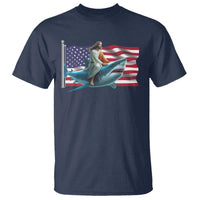 Funny Jesus Shark T Shirt Christian Patriotic American Flag Meme - Wonder Print Shop