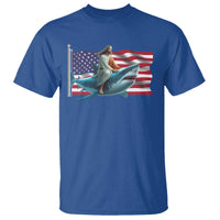 Funny Jesus Shark T Shirt Christian Patriotic American Flag Meme - Wonder Print Shop