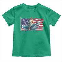 Funny Jesus Shark Toddler T Shirt Christian Patriotic American Flag Meme - Wonder Print Shop