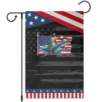 Funny Jesus Shark Garden Flag Christian Patriotic American Flag Meme