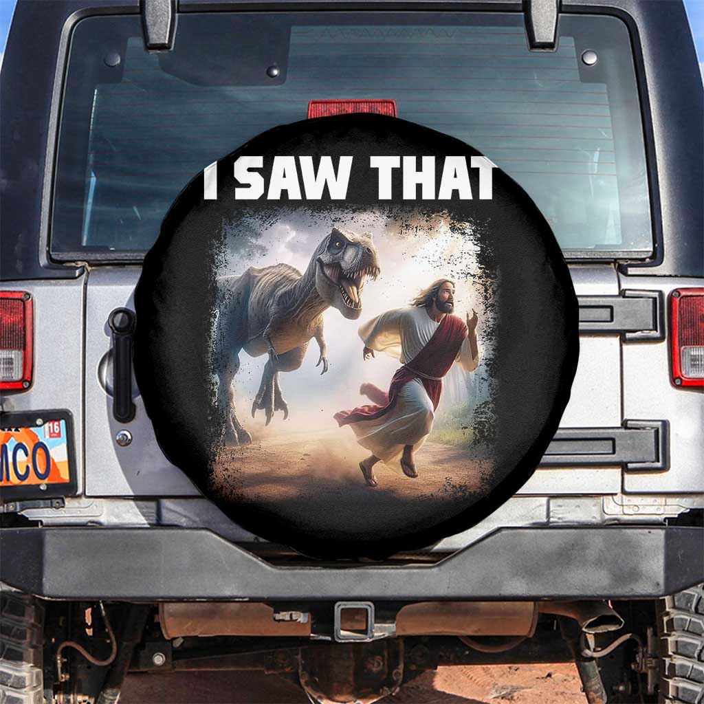 Funny Jesus Dinosaur Spare Tire Cover I Saw That Christan Meme - Wonder Print Shop