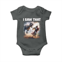 Funny Jesus Dinosaur Baby Onesie I Saw That Christan Meme - Wonder Print Shop