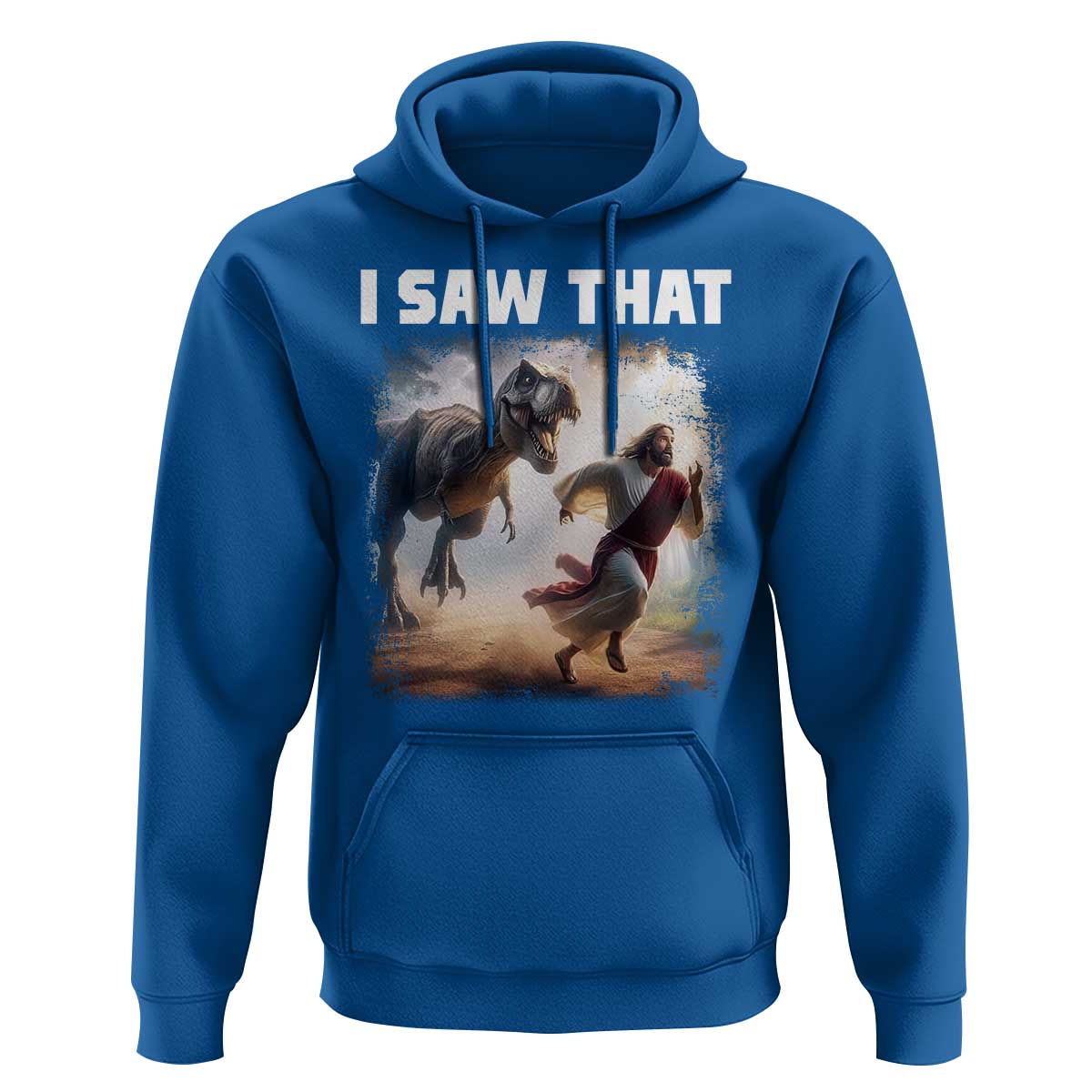 Funny Jesus Dinosaur Hoodie I Saw That Christan Meme - Wonder Print Shop