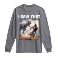 Funny Jesus Dinosaur Long Sleeve Shirt I Saw That Christan Meme - Wonder Print Shop