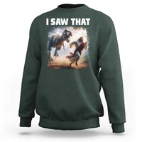Funny Jesus Dinosaur Sweatshirt I Saw That Christan Meme - Wonder Print Shop