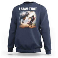 Funny Jesus Dinosaur Sweatshirt I Saw That Christan Meme - Wonder Print Shop