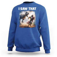Funny Jesus Dinosaur Sweatshirt I Saw That Christan Meme - Wonder Print Shop