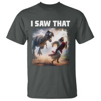 Funny Jesus Dinosaur T Shirt I Saw That Christan Meme - Wonder Print Shop