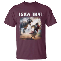 Funny Jesus Dinosaur T Shirt I Saw That Christan Meme - Wonder Print Shop