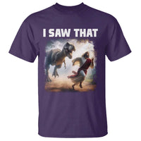Funny Jesus Dinosaur T Shirt I Saw That Christan Meme - Wonder Print Shop