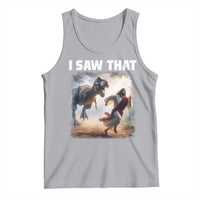 Funny Jesus Dinosaur Tank Top I Saw That Christan Meme - Wonder Print Shop