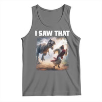 Funny Jesus Dinosaur Tank Top I Saw That Christan Meme - Wonder Print Shop
