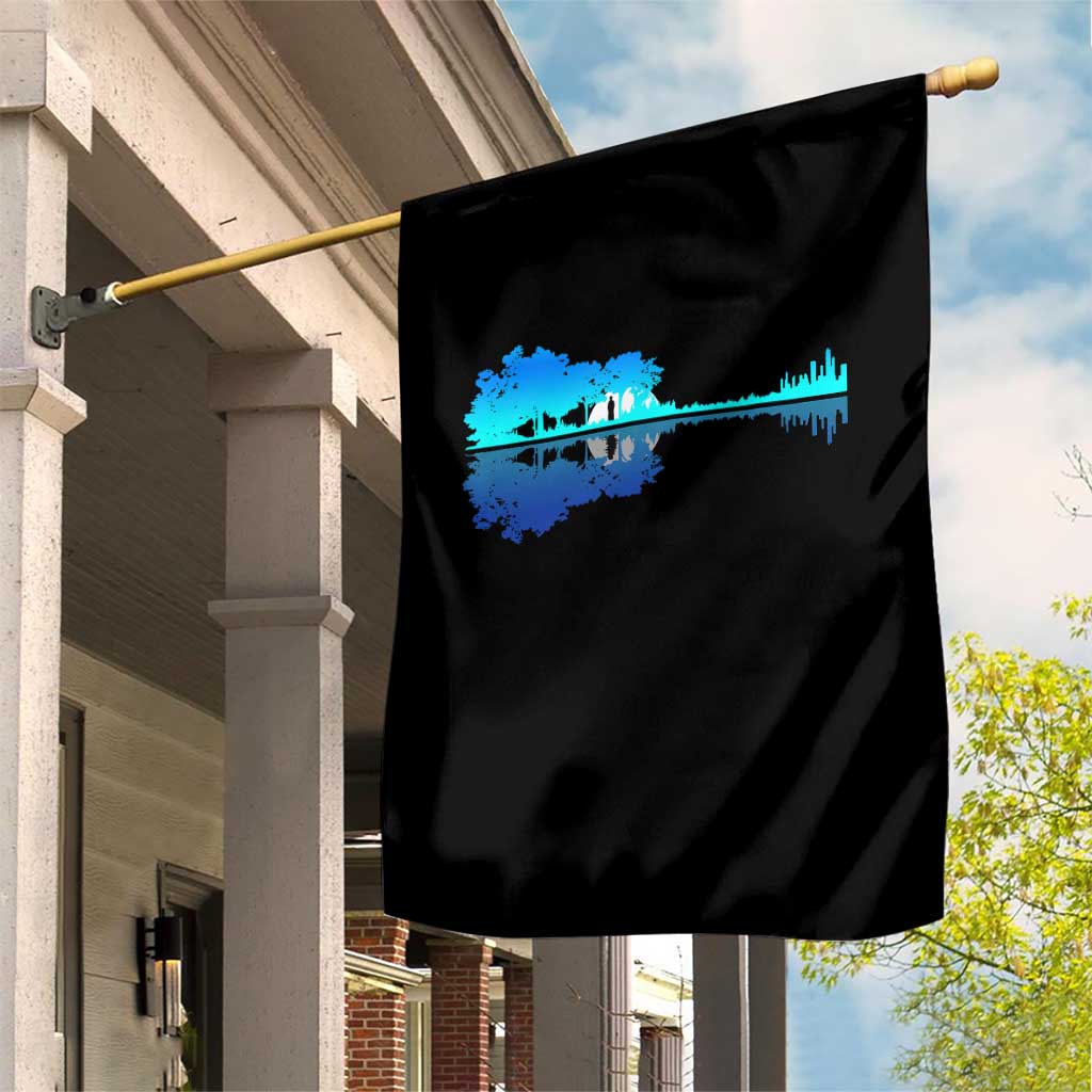 Guitar Lake Shadow Garden Flag Acoustic Guitarist Musician Nature Lover - Wonder Print Shop