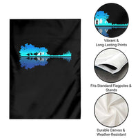 Guitar Lake Shadow Garden Flag Acoustic Guitarist Musician Nature Lover - Wonder Print Shop
