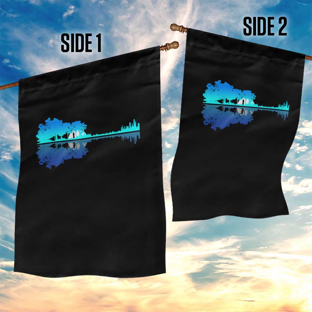 Guitar Lake Shadow Garden Flag Acoustic Guitarist Musician Nature Lover - Wonder Print Shop
