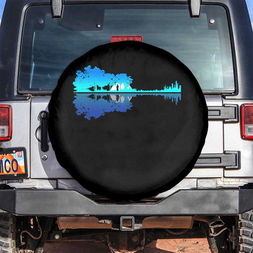 Guitar Lake Shadow Spare Tire Cover Acoustic Guitarist Musician Nature Lover - Wonder Print Shop