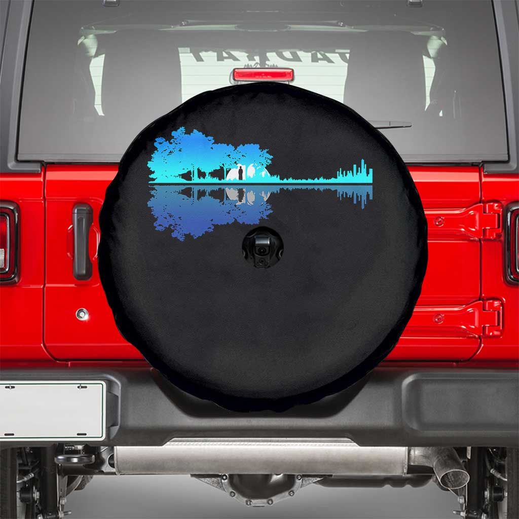 Guitar Lake Shadow Spare Tire Cover Acoustic Guitarist Musician Nature Lover - Wonder Print Shop