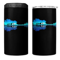 Guitar Lake Shadow 4 in 1 Can Cooler Tumbler Acoustic Guitarist Musician Nature Lover