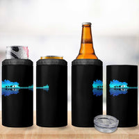 Guitar Lake Shadow 4 in 1 Can Cooler Tumbler Acoustic Guitarist Musician Nature Lover