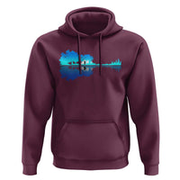 Guitar Lake Shadow Hoodie Acoustic Guitarist Musician Nature Lover - Wonder Print Shop