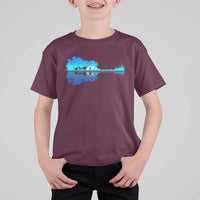Guitar Lake Shadow T Shirt For Kid Acoustic Guitarist Musician Nature Lover - Wonder Print Shop