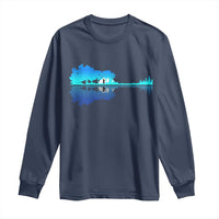 Guitar Lake Shadow Long Sleeve Shirt Acoustic Guitarist Musician Nature Lover - Wonder Print Shop
